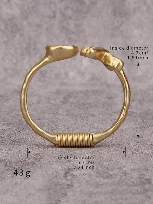 Gold Cuff Bracelet for Women Silver Beaded Bracelets Open Bangle Stackable Stretch Bead Bracelet Boho Jewelry Gifts for Wife Couple