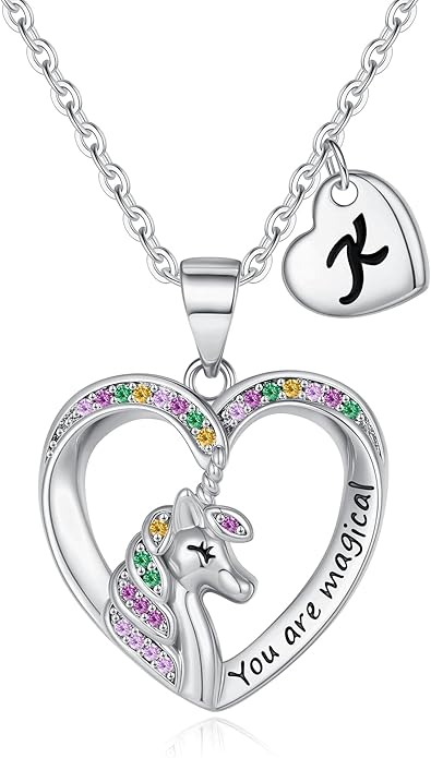 Unicorn Necklace for Girls Gifts for Girls Little Girl Jewelry Birthday Gift for Girl Daughter Granddaughter Niece-No tarnish, No reactions for sensitive skin Hypoallergenic