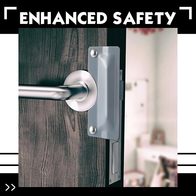 Yaocom 2 Pcs 3 x 7'' Door Latch Guard Plate Cover Electroplated Sand Carbon - Image 5