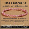AD Beads Handmade Gemstone Stretch Elastic Bracelet Crystal Healing Reiki Nature's Beauty and Spiritual Essence Unisex