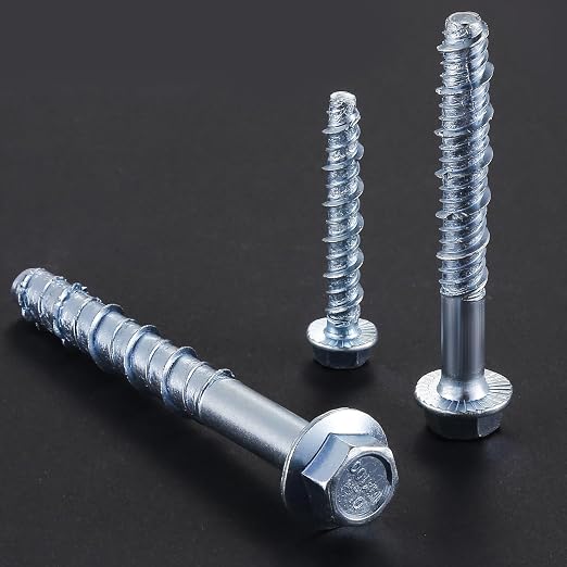 Wensilon 5/16" x 2" Zinc Plated Large Diameter Concrete Screw Actual Thickness - Image 3