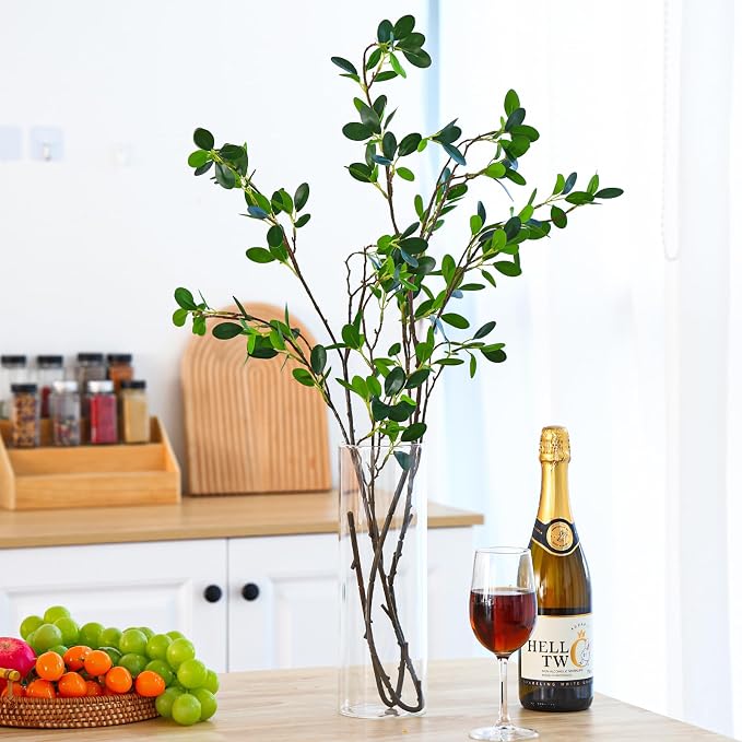 Fixwal Set of 2 Clear Tall Glass Cylinder Vases - Image 5