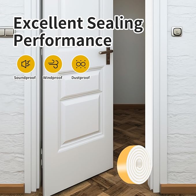 Door Weather Stripping, for Door and Window, 2 in x 3/8 in x 6.5Ft | Air - Image 6
