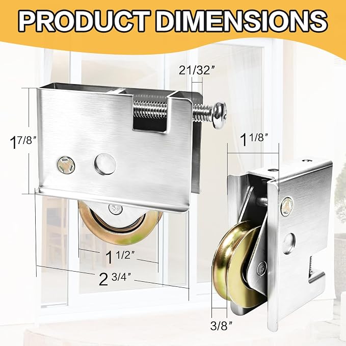 0C5Y00P0 Sliding Door Rollers ReplacementCompatible - Image 2