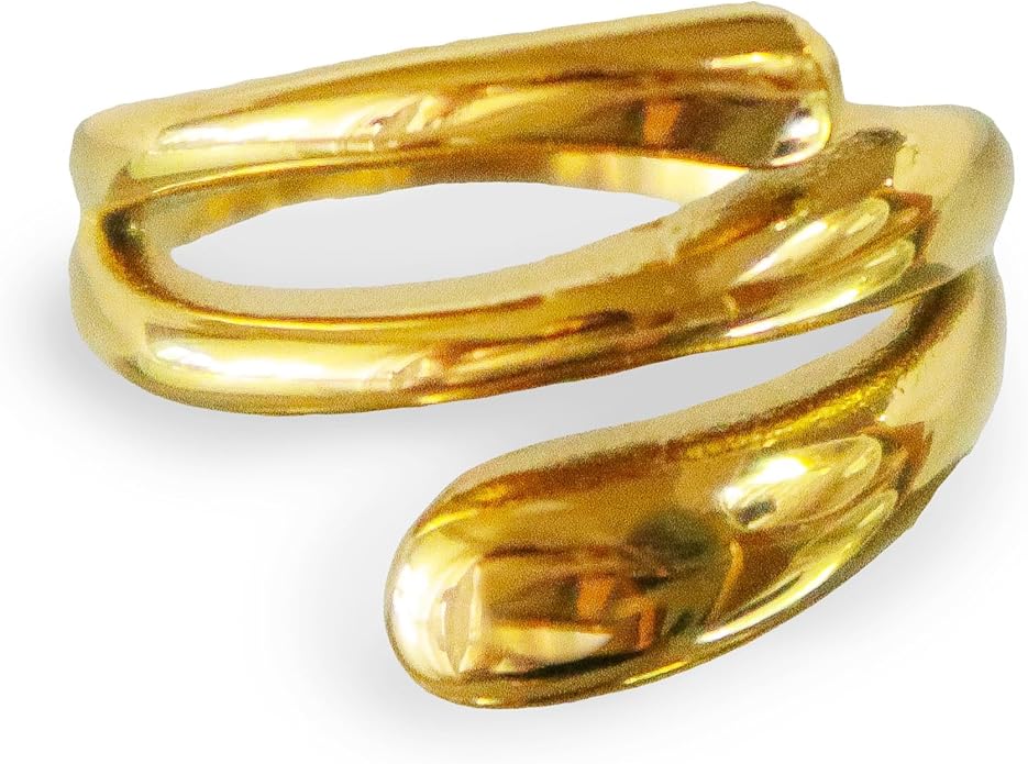 Elegant 18K Gold Plated Stainless Steel Ring – Fine Metal-Plated Jewelry with Durable, Scratch-Resistant Design for Daily Wear & Special Occasions