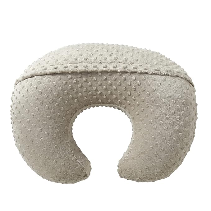Baby Nursing Pillow and Body Positioner with Premium Slipcover for Breastfeeding for Baby Boys and Girls, Feeding Pillow with Breathable Comfortable Pillowcase (Tidal Foam)