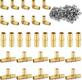 130 Pack Foskan 3/4 Inch PEX Barb Crimp Fittings Set | 10 Pieces Each:Elbow by Unknown