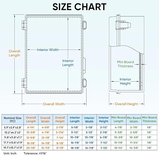 TICONN Outdoor Electrical Box Waterproof, ABS IP67 Junction Box Enclosure | - Image 5