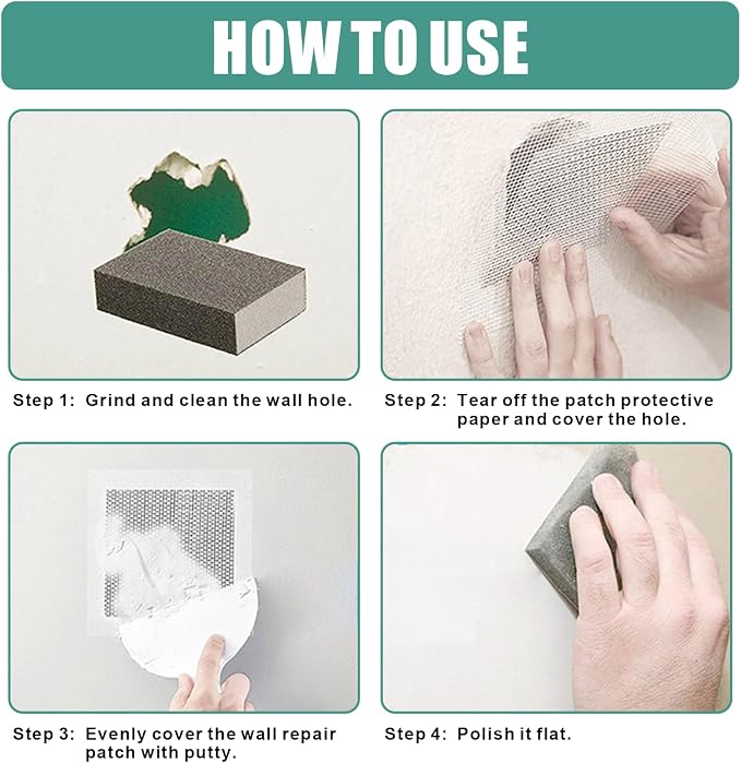 8Pcs 6 Inch Drywall Patch, Wall Repair Patches Wall Hole Repair Patch | Wall - Image 7