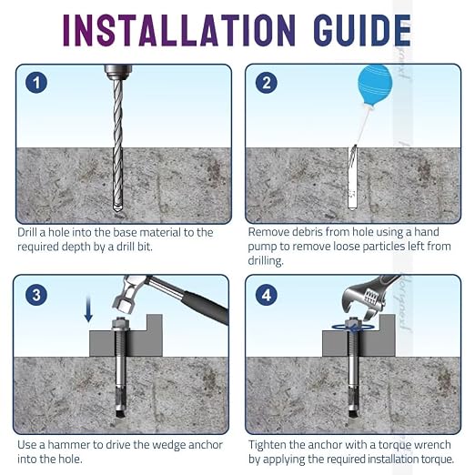 1/2 Concrete Anchors, 1/2 Wedge Anchors Bolts, equipment bases, and shop - Image 6