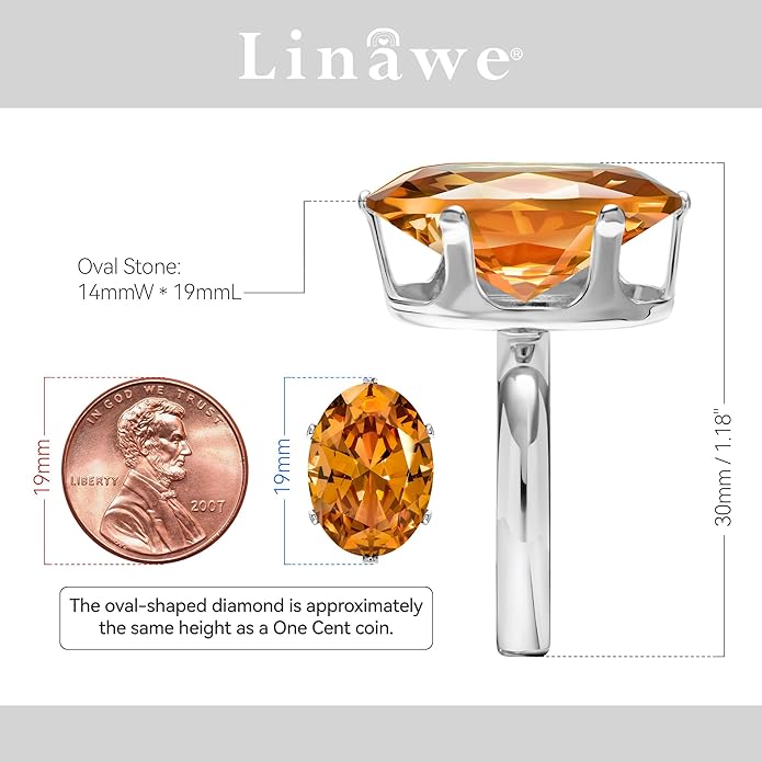 Linawe Cubic Zirconia Imitation Diamond Moissanite Rings for Women, 14K Gold/Rose Gold/Silver Adjustable Chunky Ring, Costume Rhinestone Jewelry for Wedding Engagement