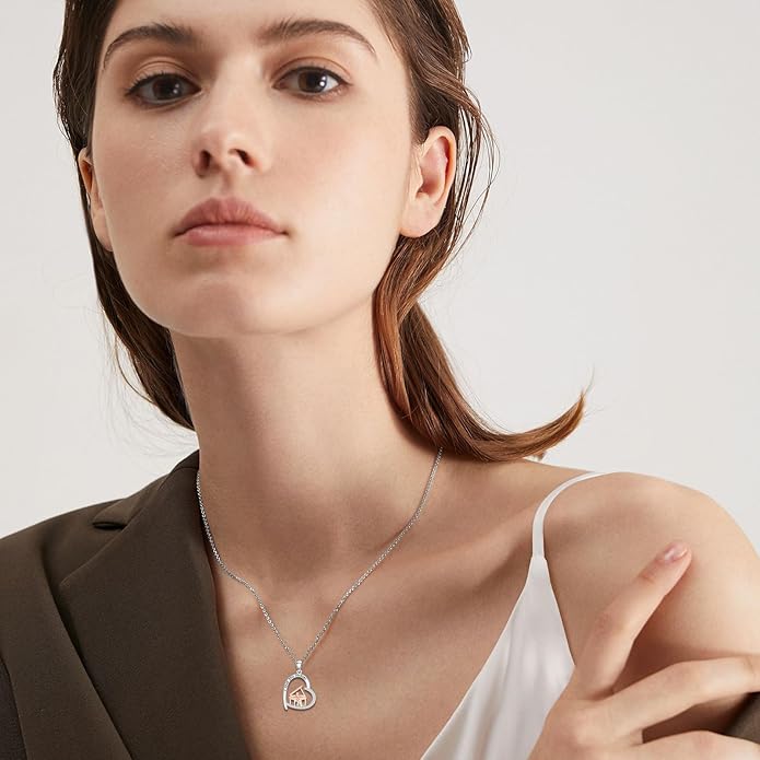 Violinist Necklace Sterling Silver Music Crystal Jewelry Saxophone Cello Violin Piano Flute Music Note Necklace Music Gifts for Women Girl Daughter