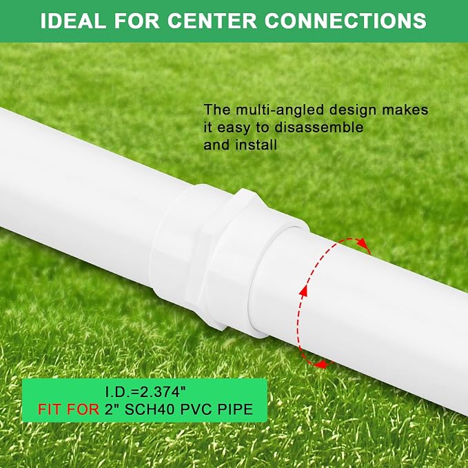 3Pack 2 Inch PVC Female Thread Adapter Pipe Fittings Furniture Grade SCH40 PVC - Image 3
