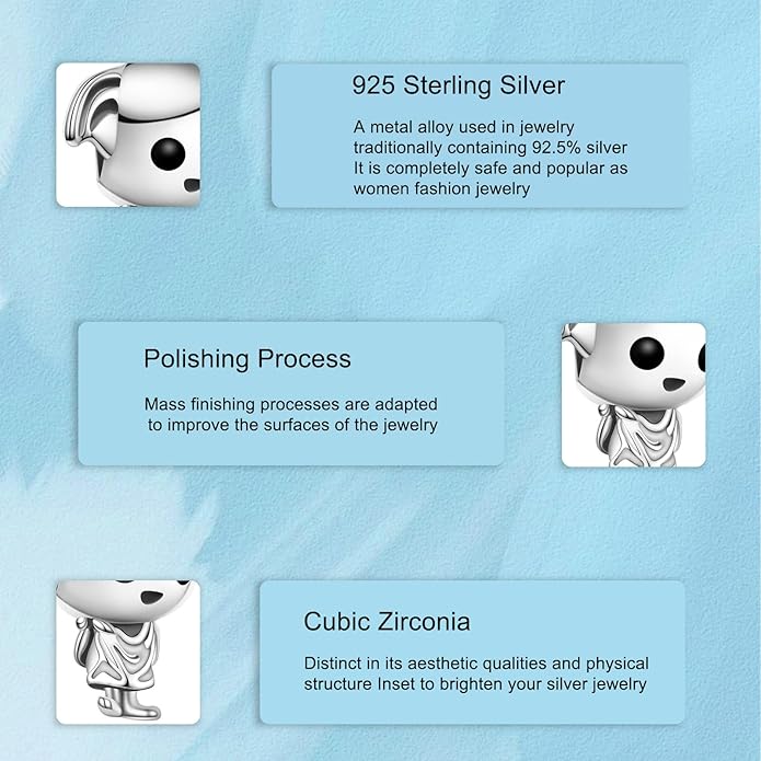925 Sterling Silver Charms Magic Movie Character Dangle Beads for Bracelets and Necklaces Jewelry for Women