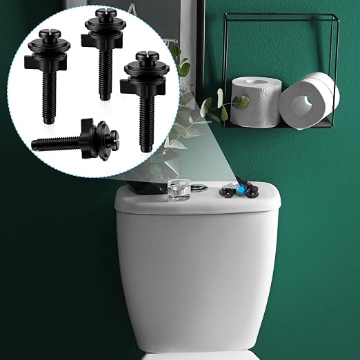 Jetec 2 Pack Toilet Seat Screws Kit, Plastic Bolts Nuts & Washers - Image 4