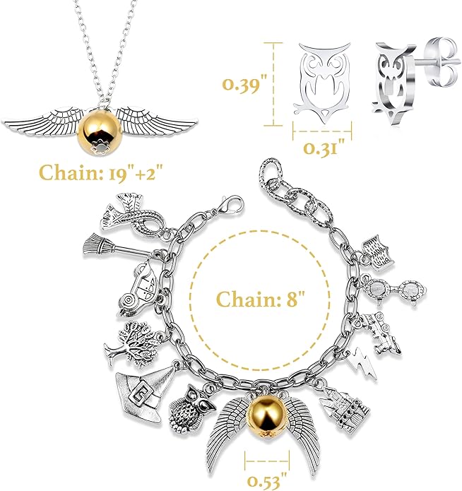 Fancy Space Enchanted Wizard Charm Bracelet for Her – Adjustable Handmade Magic Jewelry – Valentine’s Day & Birthday Gift for Girls, Teens & Women