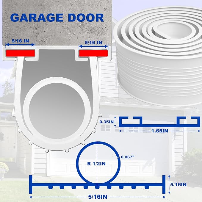 DGSL Garage Door Bottom Seal, 5/16 T-End Rubber Weather Stripping, 20 FT | U+O - Image 3