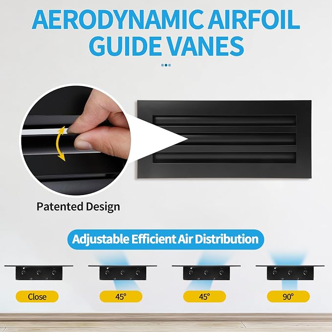 16x6 Modern AC Vent Cover, Decorative Air Vent Register Grille - Image 2