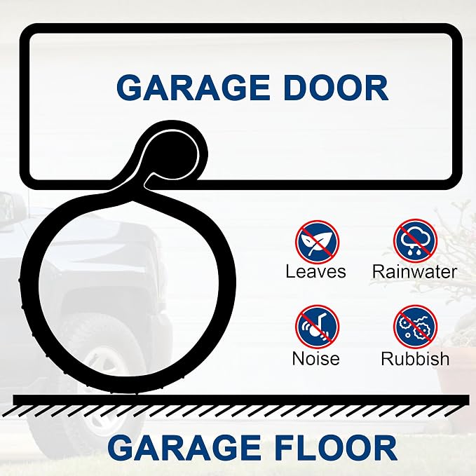 10 FT Garage Door Bottom Seal Rubber 0.35" Big P Bulb Bottom Garage Weather - Image 5
