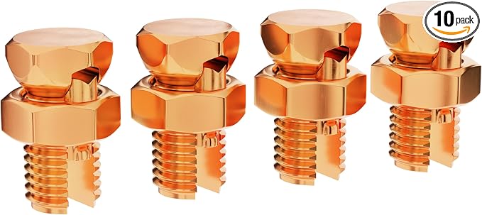 THE CIMPLE CO 10 Pack, Size #6 Copper Split-Bolt Connectors 6 AWG by THECIMPLECO