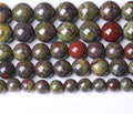 Natural Dragon Blood Jasper Beads Round Loose Energy Healing Stone Beads for Jewelry Making DIY Bracelet 8mm 45pcs 15 Inch
