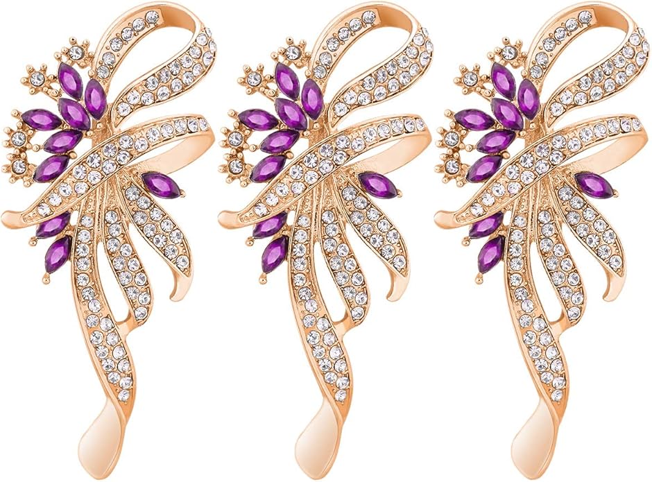 Created Crystal Brooch Fancy Vintage Style Flower Brooch Pin for Women, girls, ladies with Blue/Purple Created Crystal | Vintage Fashion | Brooches and Pins for Women | Ladies Jewelry