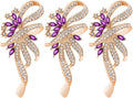 Created Crystal Brooch Fancy Vintage Style Flower Brooch Pin for Women, girls, ladies with Blue/Purple Created Crystal | Vintage Fashion | Brooches and Pins for Women | Ladies Jewelry