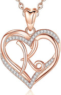 INFUSEU Unique Initial Necklaces for Women Girls Small Heart Letter Jewelry, Meaningful Personalized Gifts