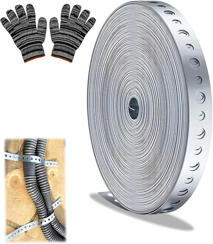 Galvanized Metal Pipe Strap 3/4-Inch x 50-Feet 24-Gauge, Metal Strapping by Jerliflyer