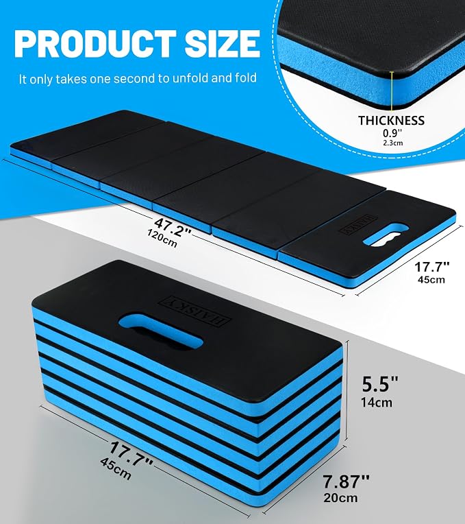 Foldable Mechanic Mat Kneeling Pad, 0.9" Extra Thick EVA Foam - Image 2
