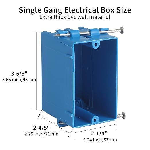 10-Pack New Work Box 1 Gang, New Work Electrical Nail Outlet Box, 18 cu. in | - Image 4
