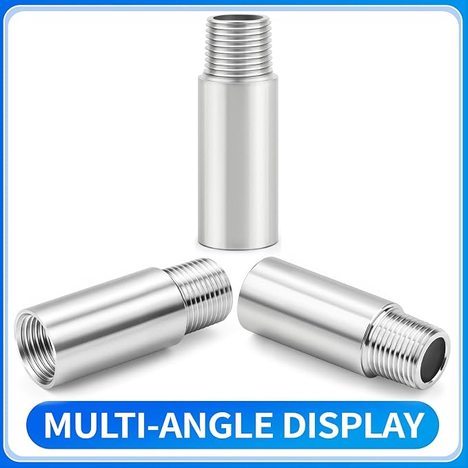 ChillWaves 304 Stainless Steel Pipe Fitting, Nipple Cast Pipe 1-1/4" NPT Male x - Image 3