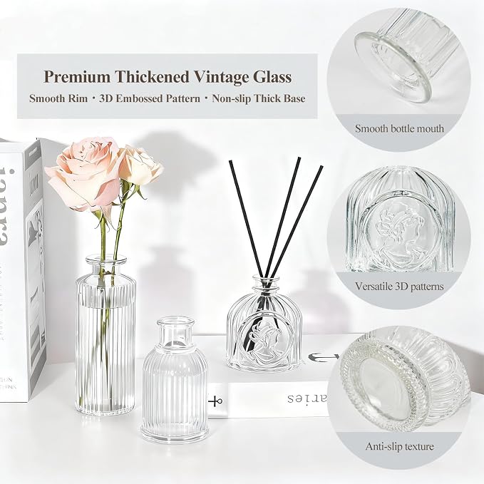 Clear Glass Bud Vase Set of 32 Pcs, Small Bud Vases in Bulk, Glass Crystal - Image 8