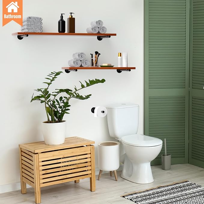 12 Inch Pipe Shelf Brackets, 8 Pack Floating Shelf Bracket Support | Industria - Image 5