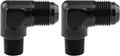 EVIL ENERGY 10AN to 3/8" NPT Male 90 Degree Fitting Adapter Aluminum 2PCS by EVILENERGY