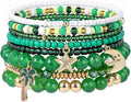 Shell Bracelet Seashell Boho Beaded Stretch Bracelets for Women Summer Beach Bracelets Starfish Charm Bracelet Stackable Gold Plated Bracelets Set for Women