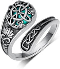 Spoon Rings for Women 925 Sterling Silver Turquoise Spoon Rings Vintage Thumb Rings Jewelry Gifts for Women Men