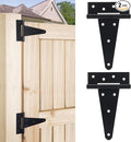 6 Inch T-Strap Gate Hinges, Heavy Duty Shed Barn Door Hinges, Yard Gate by Dreamxiang