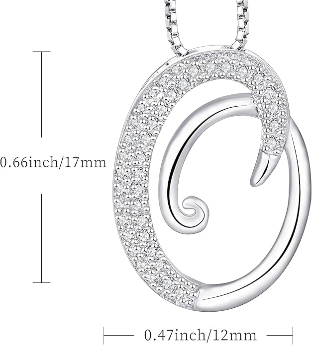 STARCHENIE Initial Necklace for Women 925 Sterling Silver Letter A-Z Pendant 26 Alphabet Jewelry