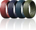 ThunderFit Men's Silicone Rings 10mm Wide 2.5mm Thick Rubber Bands, Breathable, Variety Multipack 1-10