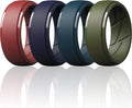 ThunderFit Men's Silicone Rings 10mm Wide 2.5mm Thick Rubber Bands, Breathable, Variety Multipack 1-10