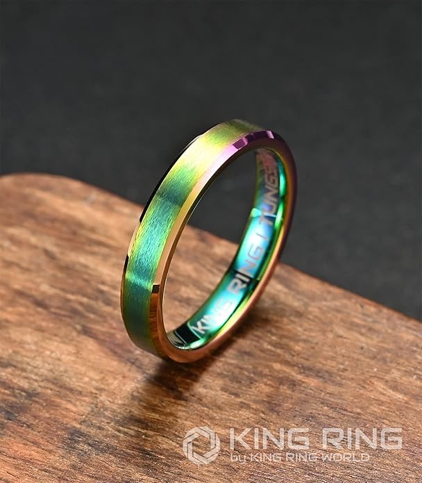 King Ring Tungsten 4/6/8/10mm Rings – Super Polished Matt Finish Tungsten Rings – Designed in USA