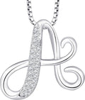 STARCHENIE Initial Necklace for Women 925 Sterling Silver Letter A-Z Pendant 26 Alphabet Jewelry