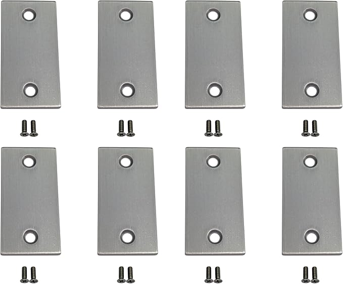 Stainless Steel Door Strike Filler Plate, 2-1/4" x 1-1/8", US32D Stainless Steel by QCAAHardware