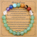 Strong Healing Crystal Bracelet 8MM Genuine Stone Bracelet Lucky Beaded Bracelet Chakra Bracelet 6.5 inch Positive Energy Inspirational Gifts for Women Mom