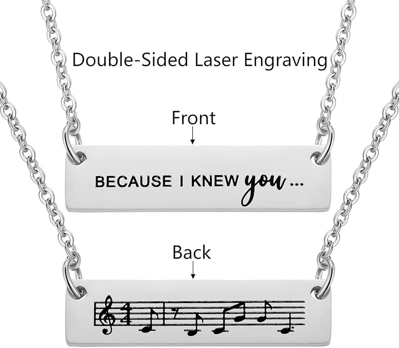 Ralukiia I Have Been Changed for Good Best Friend Necklace for 2, Wicked Friendship Jewelry, BFF Gift Set