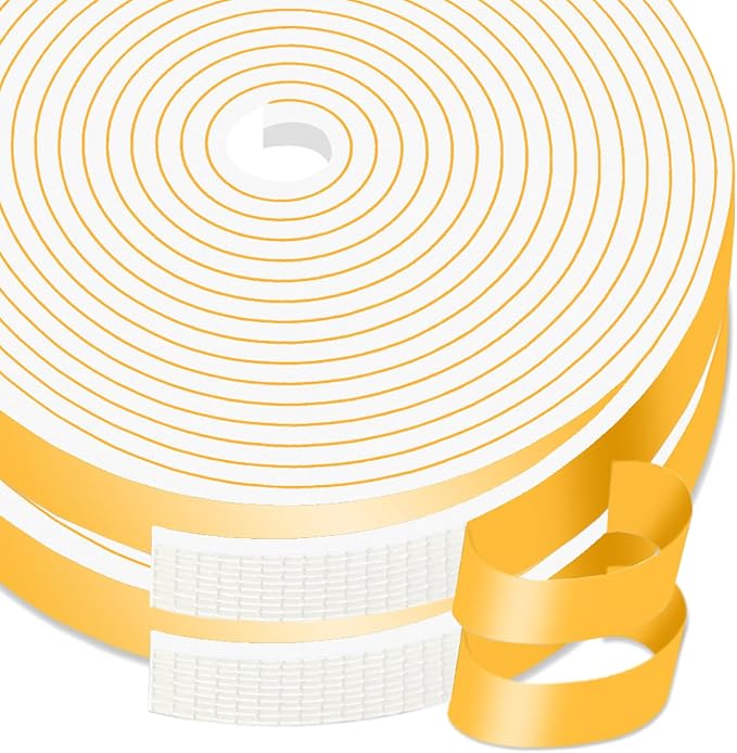 Weather Stripping Tape for Door, High Density CR, 1/2 in x 1/8 in x 26Ft | by MIKONIYA