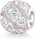 925 Sterling Silver Sunflower Charms Fit Pandora Charms Bracelet Forever In My Heart Fit Wife Mother's Day Christmas Birthday Gift
