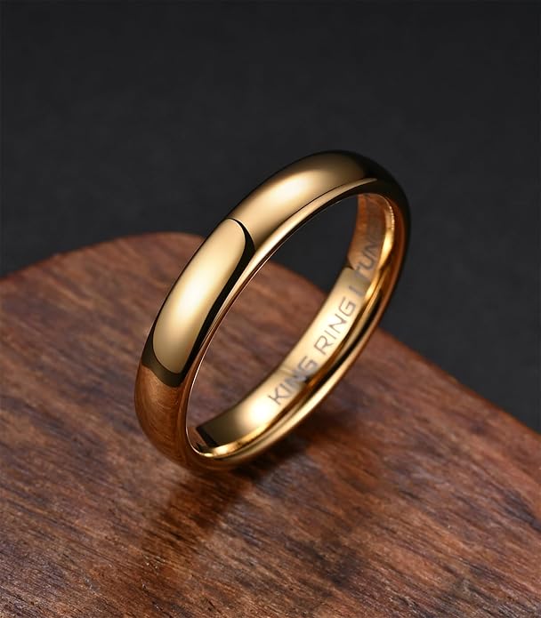 King Ring Tungsten 4/6/8mm Rings – Super Polished Finish Tungsten Bands – Designed in USA