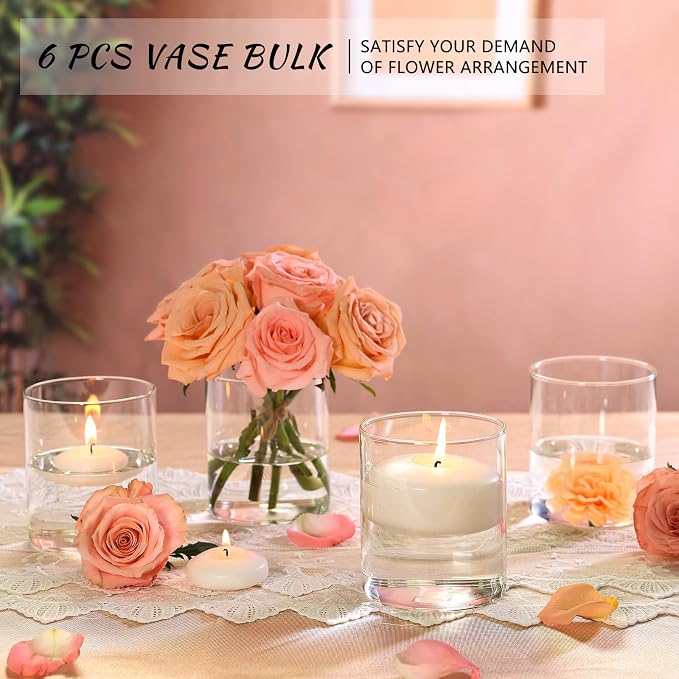 SUPMIND Glass Cylinder Vases 6Pcs - Image 5